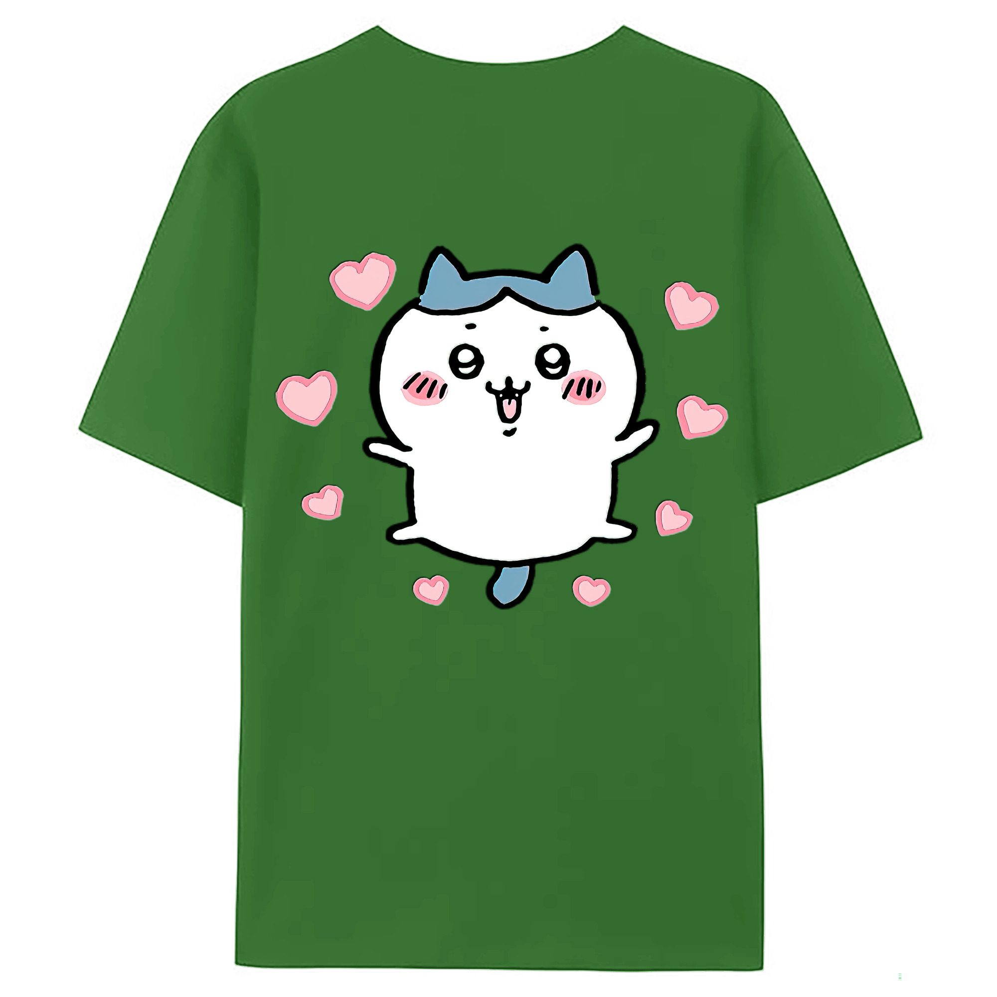 （画像用） ちいかわ ハチワレ Chii-kawa hachiware レディース半袖Tシャツ(バックプリント)